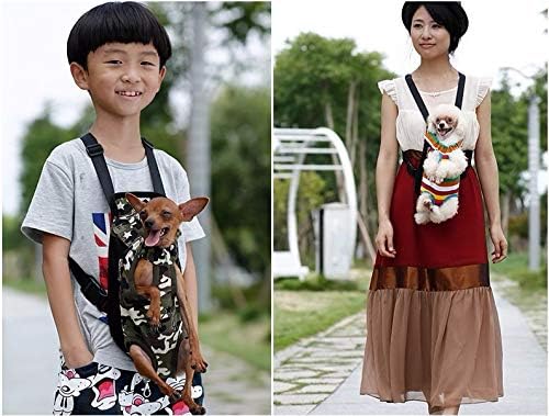 yelesley Mochila transportadora para perros y mascotas, malla de camuflaje, productos de viaje al aire libre, bolsas transpirables con asa de hombro