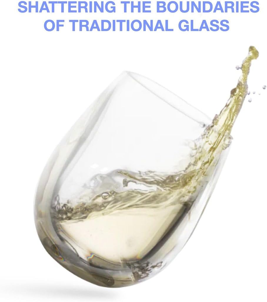 Cristal de pinta británico transparente irrompible, se siente, pesa igual que el vidrio (0.625 libras), seguro para DW