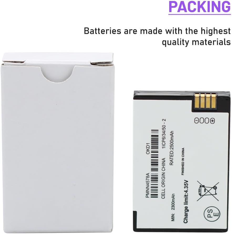 2 baterías recargables de iones de litio de 3.7 V 2500 mAh PMNN4578A BT110 para radios DTR600 DTR700 DTR720 compatible con parte no PMNN4578