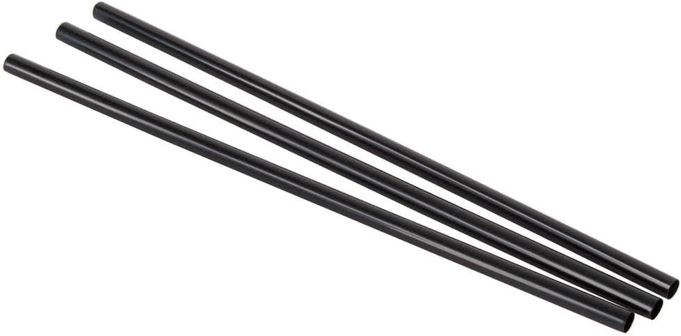 BWS 7 34 pulgadas Jumbo – Pajita negra sin envolver, caja de 5000