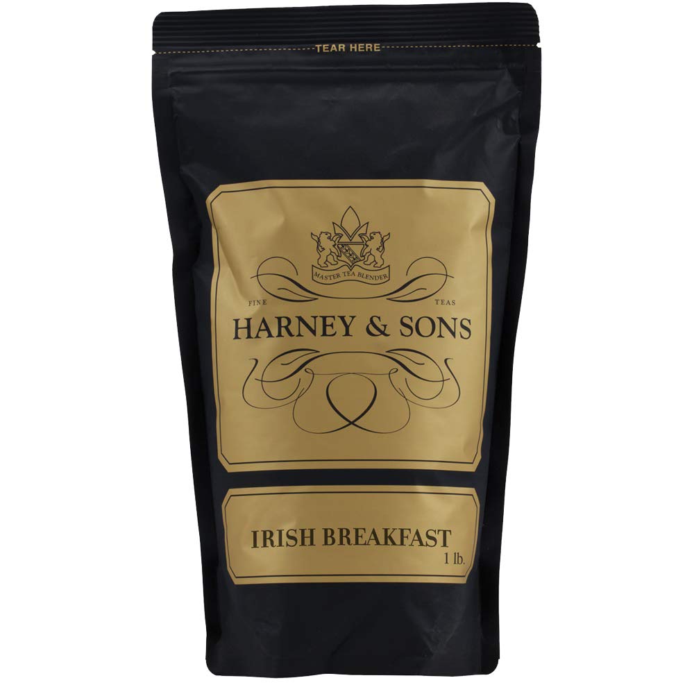 Harney & Sons Irish Breakfast Tea, té negro de hoja suelta de 16 onzas, 100% Assam