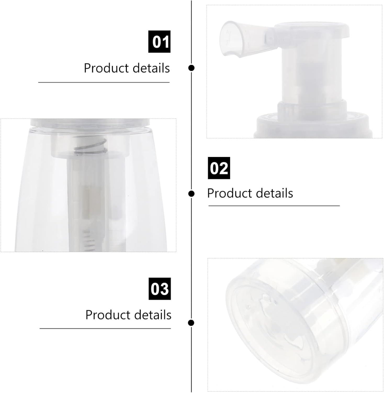 Botella de spray de viaje, pulverizador de polvo transparente, botella de viaje de plástico vacía para peluquería, salón de oficina, botellas de