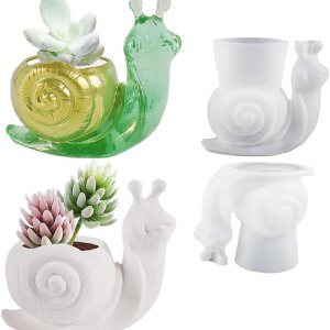 Yalulu Molde de silicona para maceta de hormigón de caracoles, Molde de silicona para maceta, Molde de resina de florero de maceta, Soporte para Yalulu Molde de silicona para maceta de hormigón de caracoles, Molde de silicona para maceta, Molde de resina de florero de maceta, Soporte para