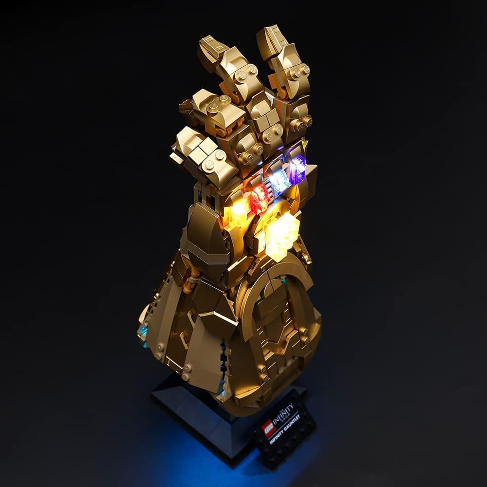Kyglaring Kit de iluminación LED (sin modelo) diseñado para Lego Infinity Gauntlet 76191 Thanos Juego de construcción de modelo de guantelete de
