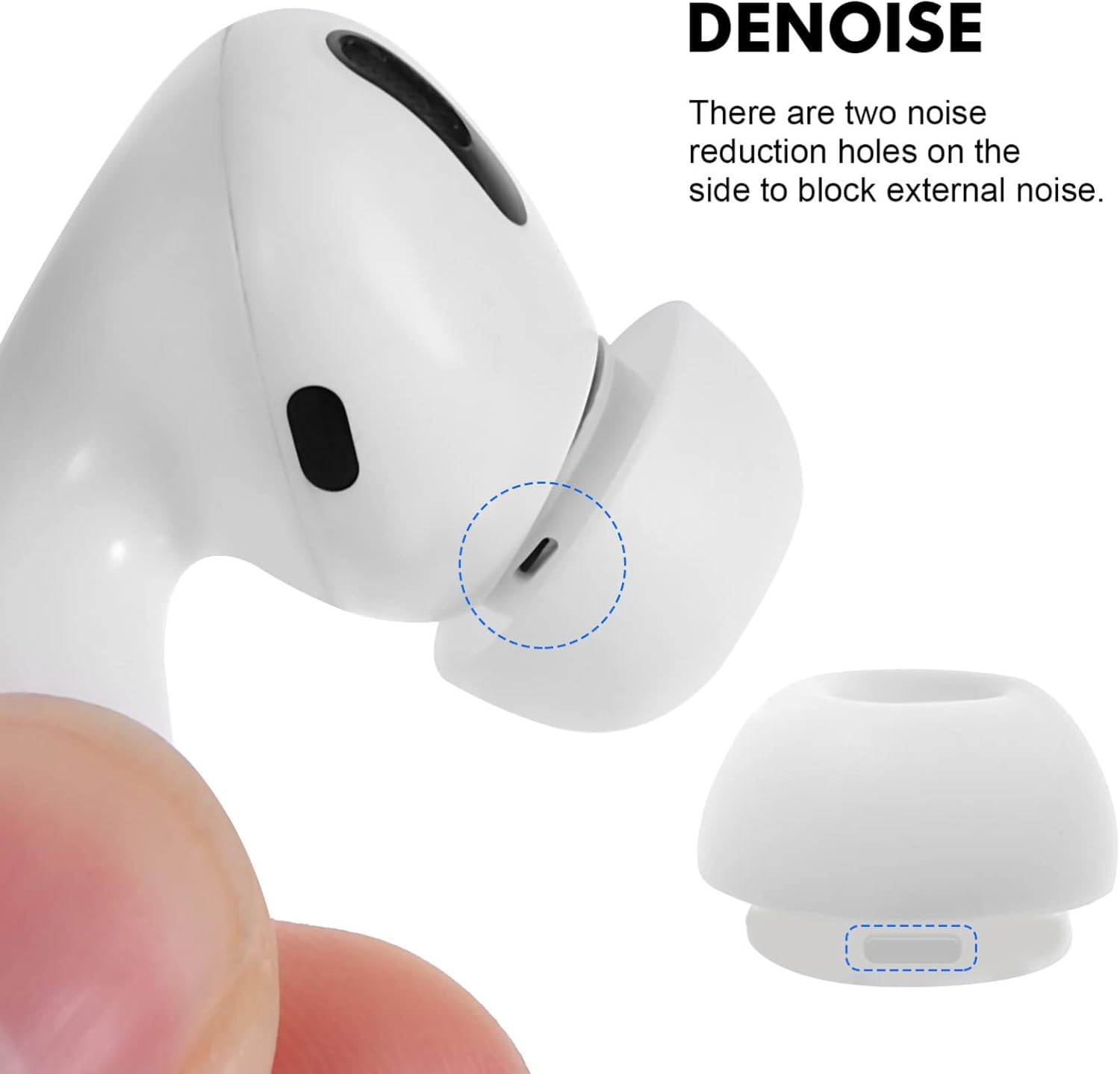 Gatuida Puntas de repuesto para las orejas, 8 pares de puntas de oreja, 4 tamaños de repuesto de goma de silicona para auriculares, accesorios de gel