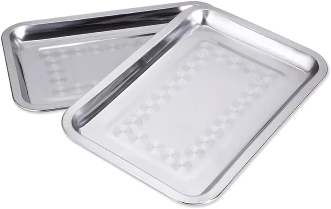 Yardwe Bandeja para servir galletas de acero inoxidable 27c para lavavajillas