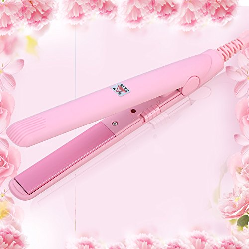 2 en 1 Mini plancha de pelo 4 colores cerámica turmalina ajuste temperatura temperatura belleza plancha plana calefacción rizador para peinar el
