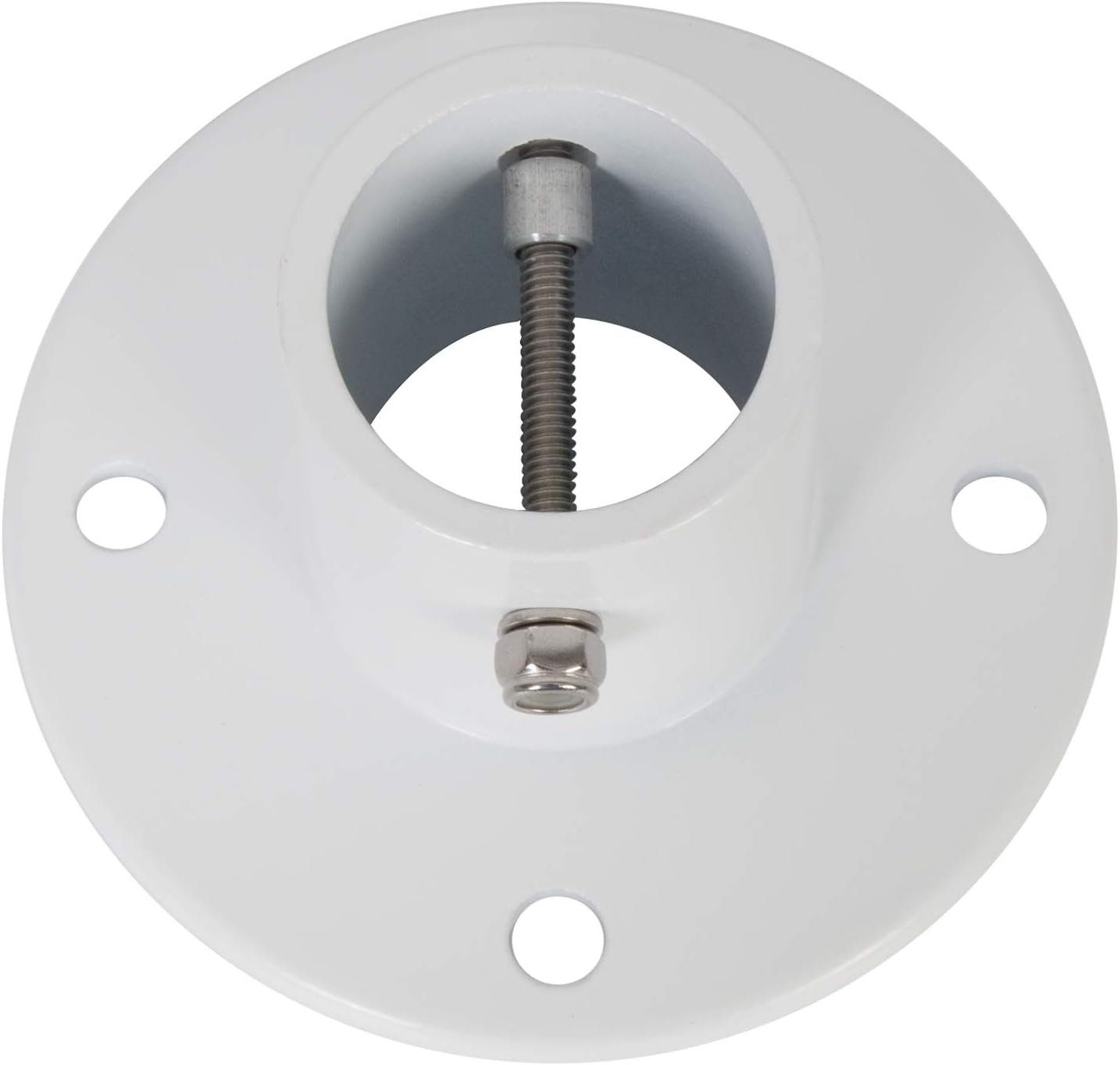 ECOTRIC Brida de anclaje de cubierta de repuesto de aluminio fundido sobre el suelo, escaleras y pasamanos para piscina, 1 78 pulgadas de diámetro