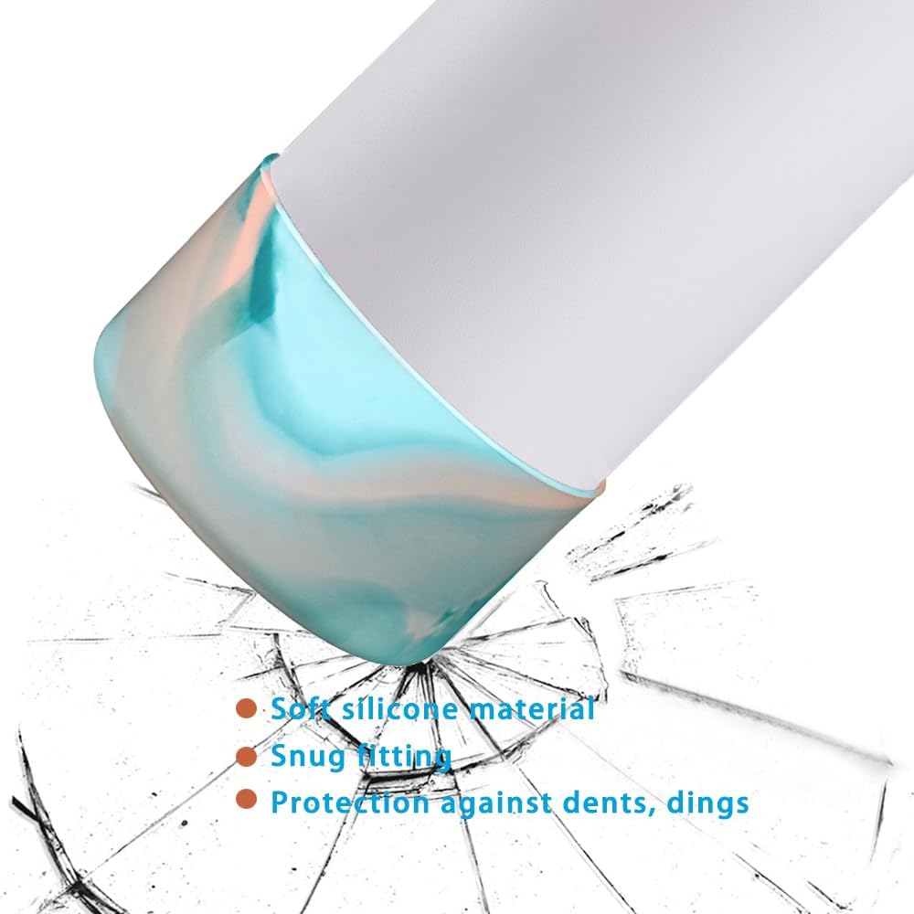 Funda protectora de silicona de 32 oz 40 onzas para botella de agua Hydro Flask, Simple Modern, Takeya, MIRA, Iron Flask y Yeti, sin BPA,