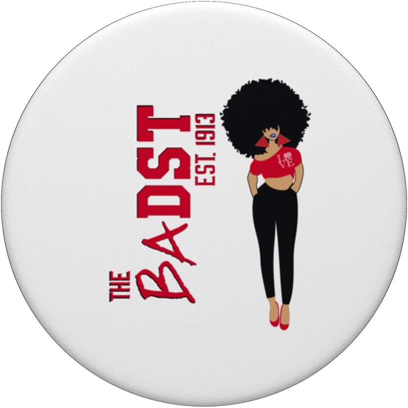 Sassy Afro Lady Heels The Badst Love Elephant PopSockets Standard PopGrip