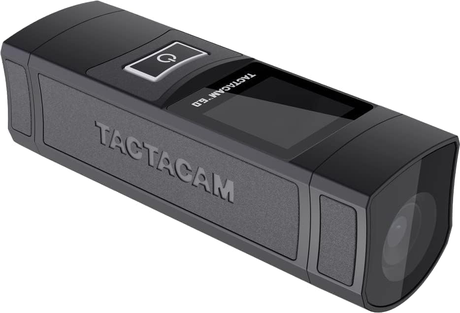 TACTACAM Cámara de acción 6.0, 4k 60 FPS, zoom 8X, impermeable, estabilización de imagen integrada, operación con un solo toque (6.0) + tarjeta