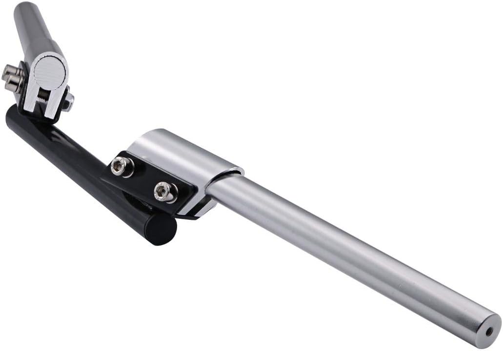 INNOGLOW Manillar de motocicleta ajustable 0.866 in 78″ motocicleta Sport Bike Universal para Harley Suzuki Yamaha Kawasaki (blanco)