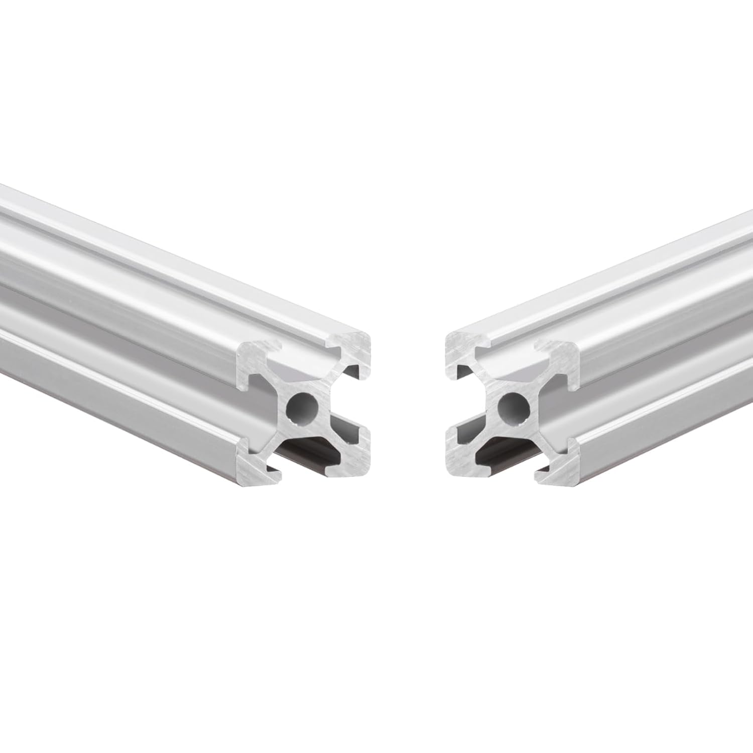 2 piezas de 300 mm (11.8 “) ranura en T 2020 extrusión de aluminio estándar europeo anodizado riel lineal para piezas de impresora 3D y CNC DIY plata