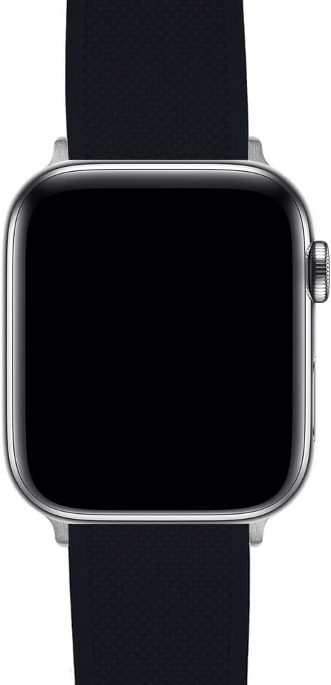 Barton Watch Bands – Extensibles de silicona Elite para reloj – Accesorios y adaptadores negros con deposición física de vapor, de liberación
