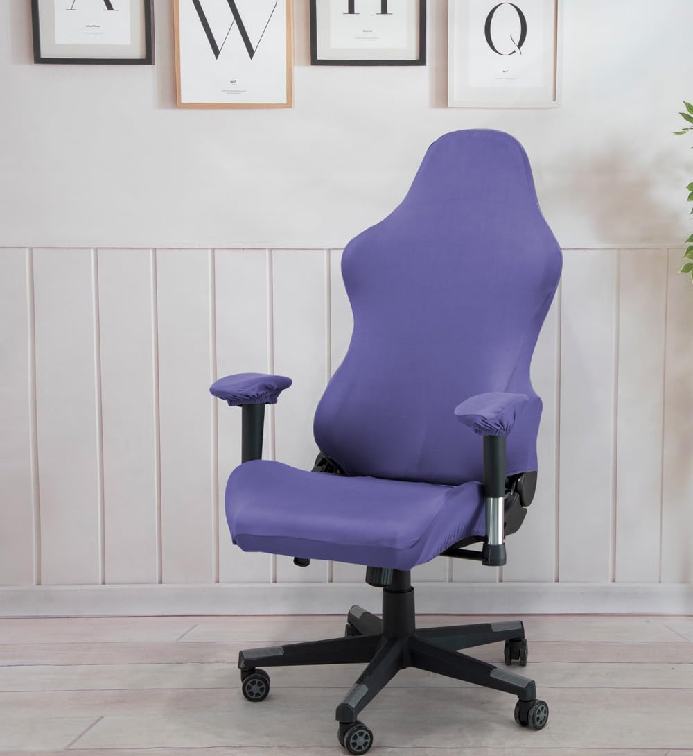 Fundas ergonómicas para silla de oficina con reposabrazos, fundas elásticas repelentes al agua para adultos, videojuegos, reclinables, carreras y