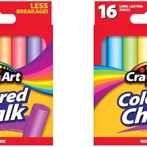 Cra-Z-Art Tiza de colores, 16 unidades (10801-48), surtido (paquete de 2) Cra-Z-Art Tiza de colores, 16 unidades (10801-48), surtido (paquete de 2)