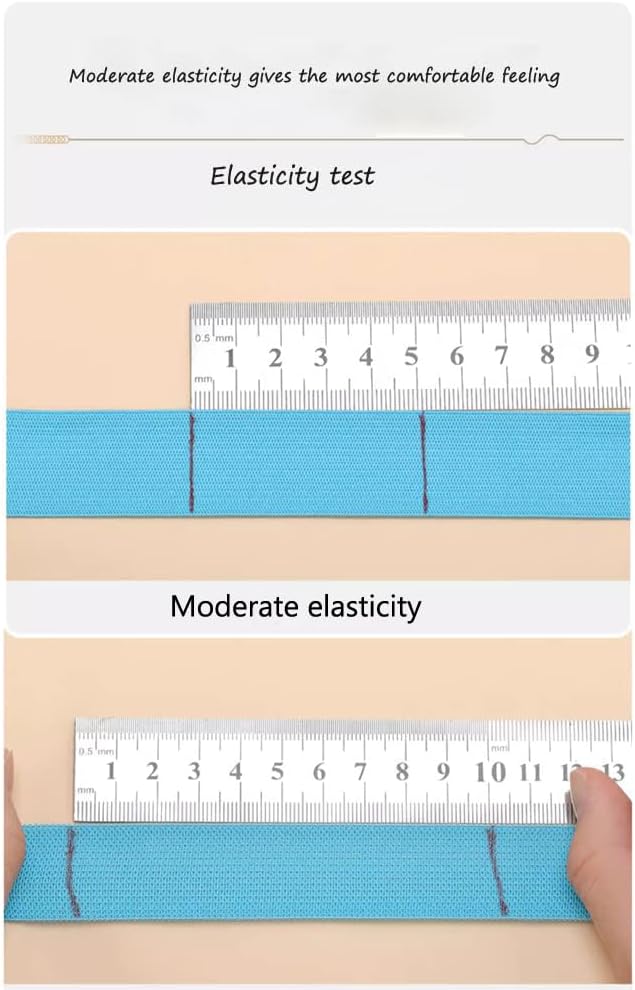 Banda elástica para coser, banda elástica de color para peluca, bandas elásticas de 1 pulgada, 16 yardas, banda elástica de punto, banda elástica,