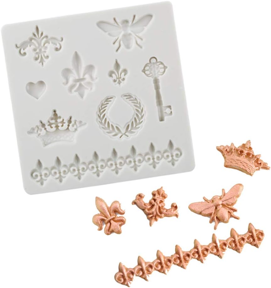 Molde de silicona suave para fondant, pastelería, pastel, pastel, pastel, chocolate, barroco, estilo marco, postre, herramienta para hornear, 2
