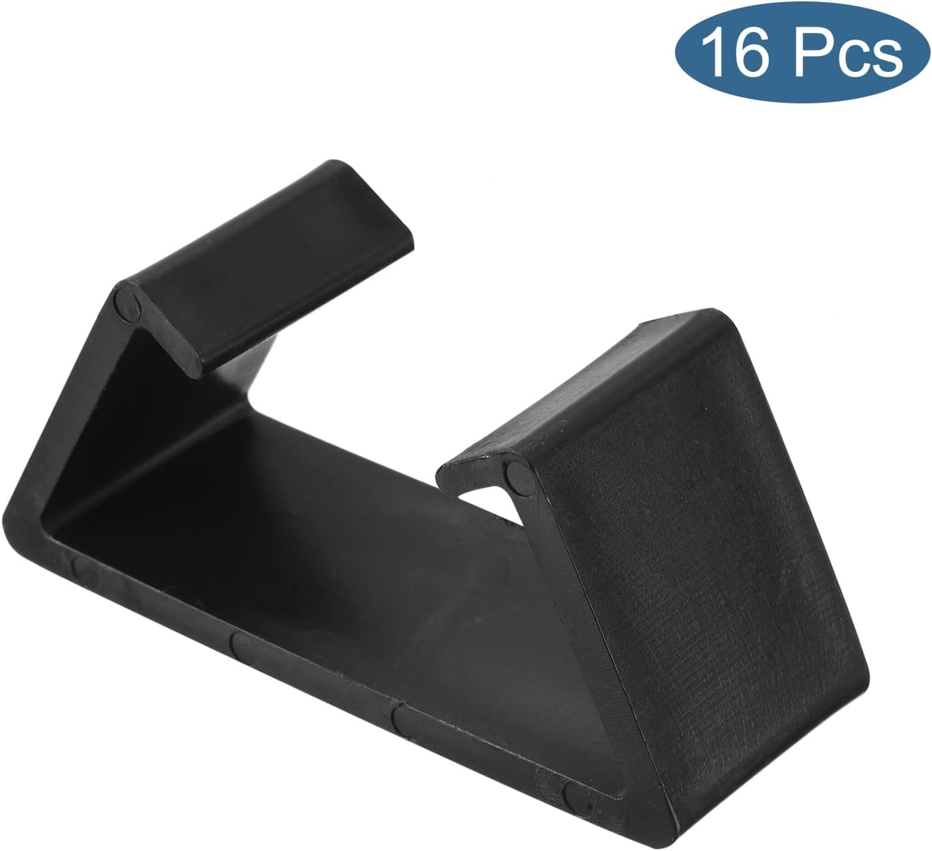 PATIKIL Clips para muebles de patio, paquete de 16 abrazaderas de sofá con hebilla fija de mimbre para sillas de ratán para exteriores, color negro