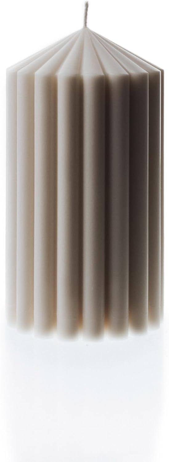 LAWA – Vela de pilar de pico acanalado  Vela grande y hermosa hecha a mano con aroma de cera de soja, elegante vela estética de burbujas, regalo de