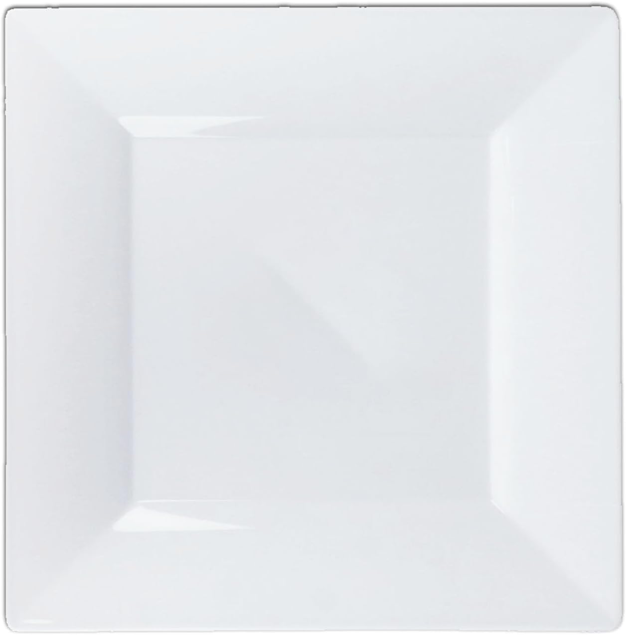 Platos de plástico cuadrados blancos de 6.5 pulgadas  Platos desechables de fiesta como China, platos de postre resistentes, platos de ensalada,
