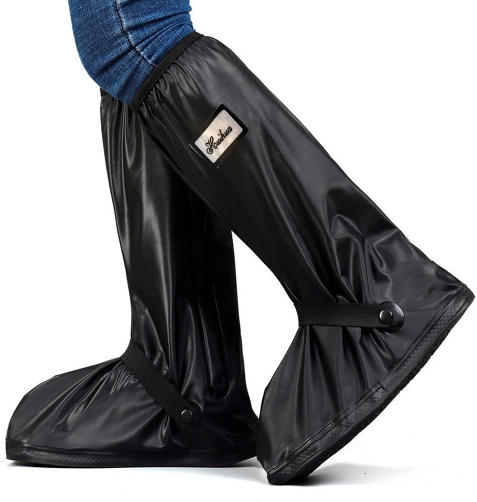 Botas de lluvia impermeables con reflector, reutilizables, anti-nieve, botas de lluvia, equipo de protección para hombres y mujeres