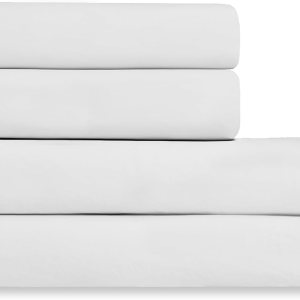 Martex – Juego de sábanas de 4 piezas de 100 % algodón orgánico de fibra larga de 200 hilos, 1 sábana bajera, 1 sábana encimera y 2 fundas de Martex – Juego de sábanas de 4 piezas de 100 % algodón orgánico de fibra larga de 200 hilos, 1 sábana bajera, 1 sábana encimera y 2 fundas de