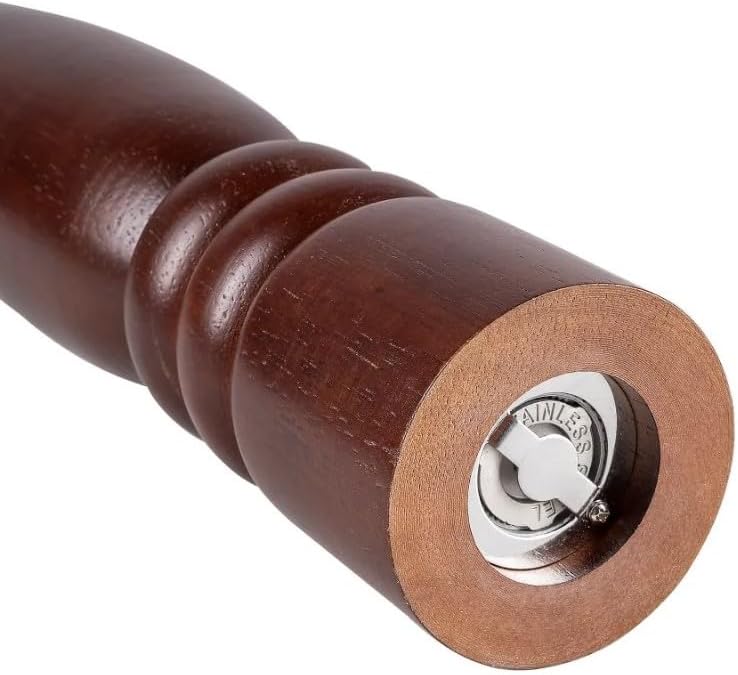 Soro Essentials – Molinillo de pimienta de madera de 18 pulgadas o molinillo de sal, el mejor molinillo de pimienta o sal de madera con un rotor