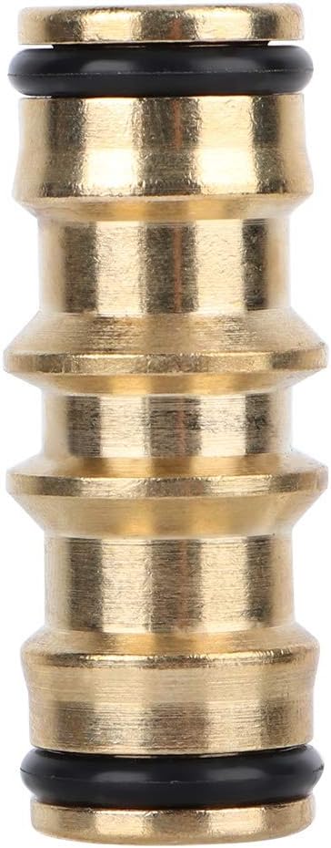 TOPINCN Conector de manguera Conector de manguera de latón Adaptador de tubería de agua de jardín roscado Montaje Riego de jardín