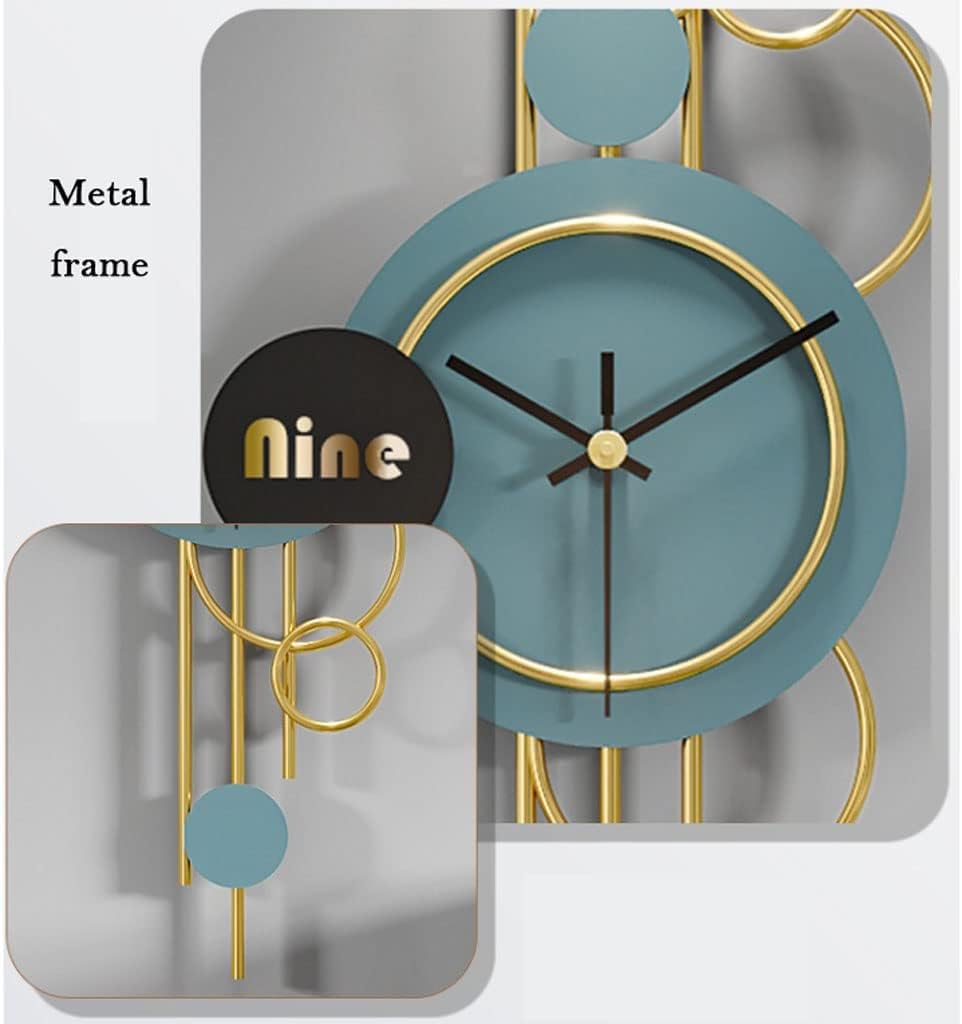 Reloj de pared – Reloj de pared grande para decoración de sala de estar, estilo nórdico, moderno, silencioso, sin tictac, funciona con pilas, sin