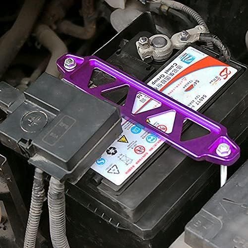 TOMALL Soporte de amarre de batería para automóvil de aleación de aluminio Soporte de montaje de batería Accesorios de bloqueo para Honda Civic
