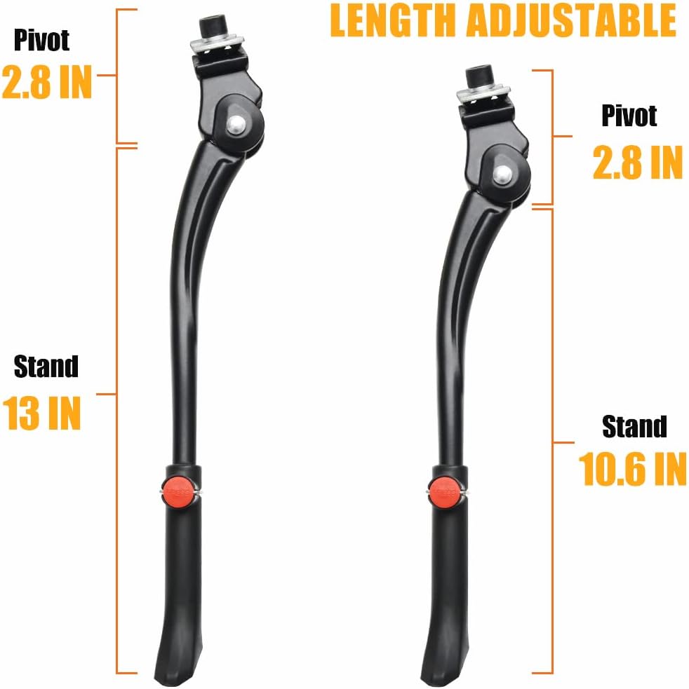 Soporte de bicicleta ajustable de aleación de aluminio para bicicleta, soporte lateral para bicicleta de 22, 24, 26, 28 pulgadas, bicicleta de