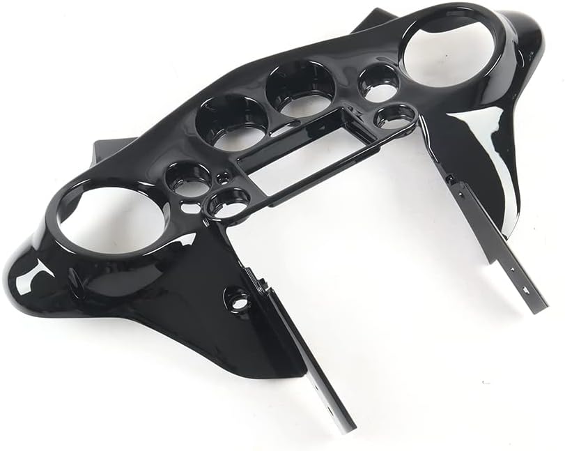 Kit de carenado interior doble DIN para carenado de murciélago compatible con Harley-Davidson Touring FLH 1998-2013 negro brillante