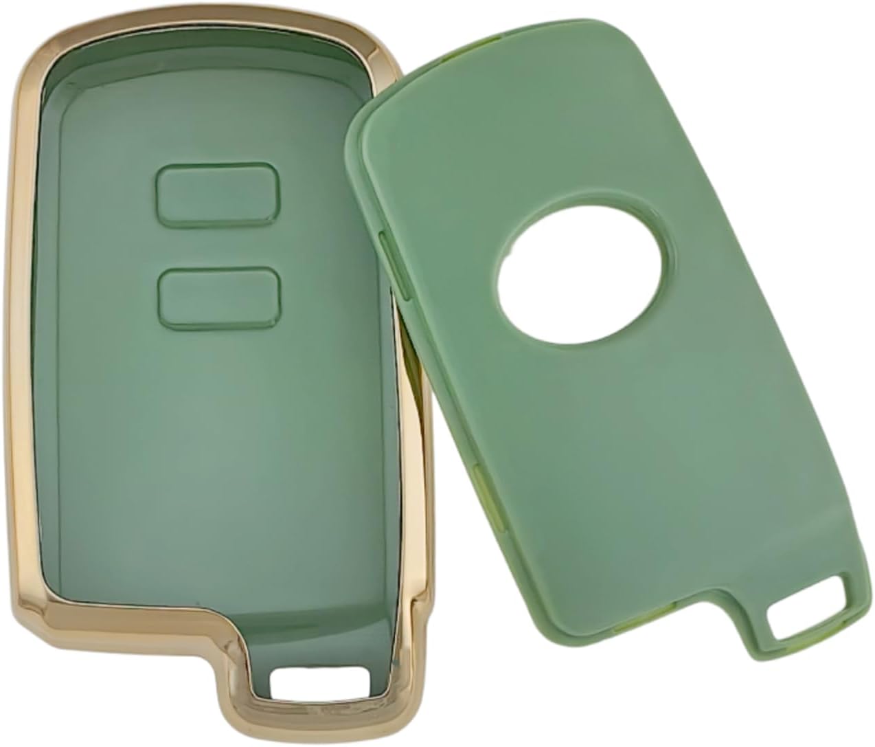 Funda para llavero de TPU compatible con Toyota 4Runner C-HR Highlander Land Cruiser Prius C Prius V RAV4 (3 botones) (negroverde)