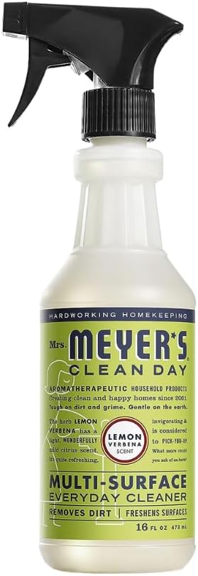 MRS. MEYER’S CLEAN DAY Variedad de aroma a verbena de limón, 1 ambientador de habitación de 8 onzas, 1 jabón líquido para platos de 16 onzas, 1