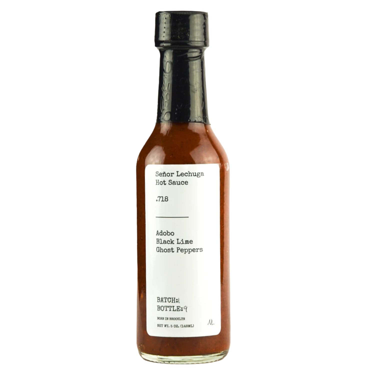 Salsa picante .718 de Senior Lechuga, calor medio con sabores de guajillo y pimientos Pasilla, hecha con todos los ingredientes naturales, botella