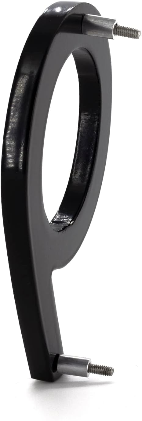 Montague Metal Products, MHN-10-F-BK1-9, Números flotantes modernos de aluminio cepillado sólido, 10 pulgadas, negro con recubrimiento en polvo