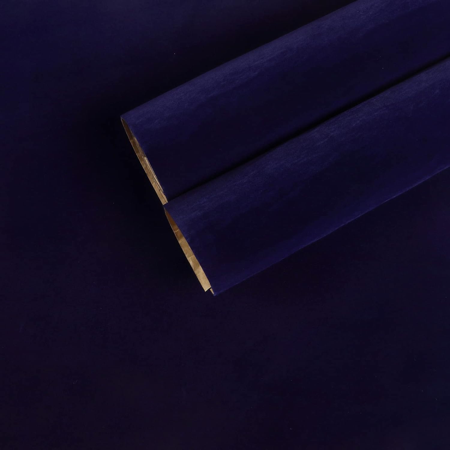 CHIHUT Forro de terciopelo autoadhesivo azul oscuro para cajones de joyas, aparador, papel tapiz de terciopelo para despegar y pegar, forro de