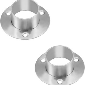 uxcell Soporte de tubo de armario, 1.535 in de diámetro, zócalo de soporte de barra de riel montado en la pared 2pcs uxcell Soporte de tubo de armario, 1.535 in de diámetro, zócalo de soporte de barra de riel montado en la pared 2pcs