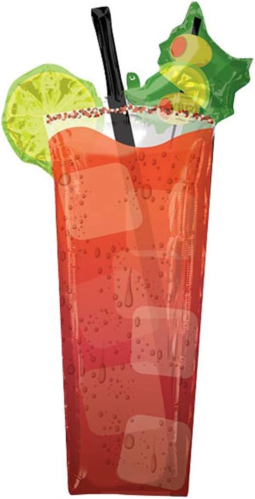 Anagram Bloody Mary Cocktail – Globo de fiesta de papel de aluminio de 37 pulgadas