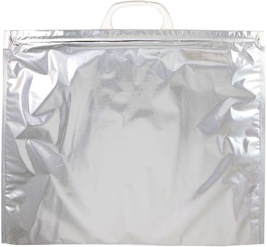 Jay Bags Bolsa de comida aislada reutilizable en blanco, pequeña, color plateado