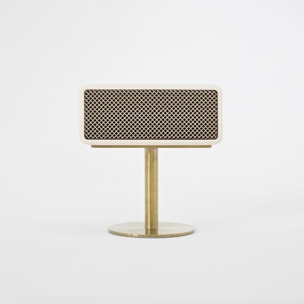 Emberton – Soporte de altavoz (dorado satinado), para altavoz Marshall Emberton, calidad de sonido óptica, ancho 5.35 pulgadas de alto 3.94