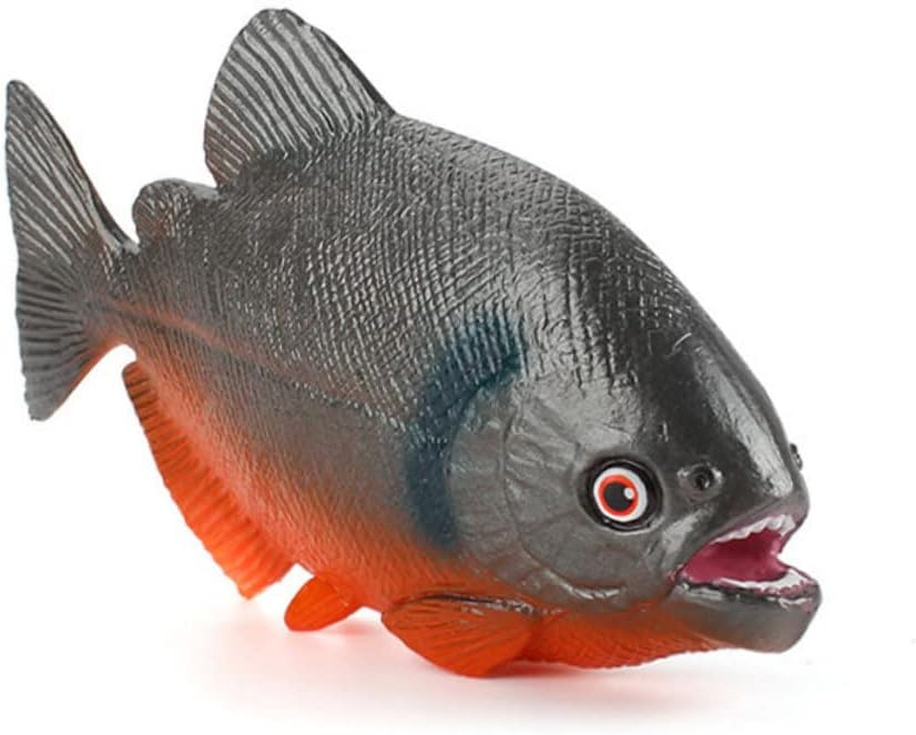 GANAZONO Piranha Toys Ocean Animals Toys Ocean Toys Fish Model Restaurante Escaparate Ornamento Simulación Estatua de Pescado Modelo Animal Río