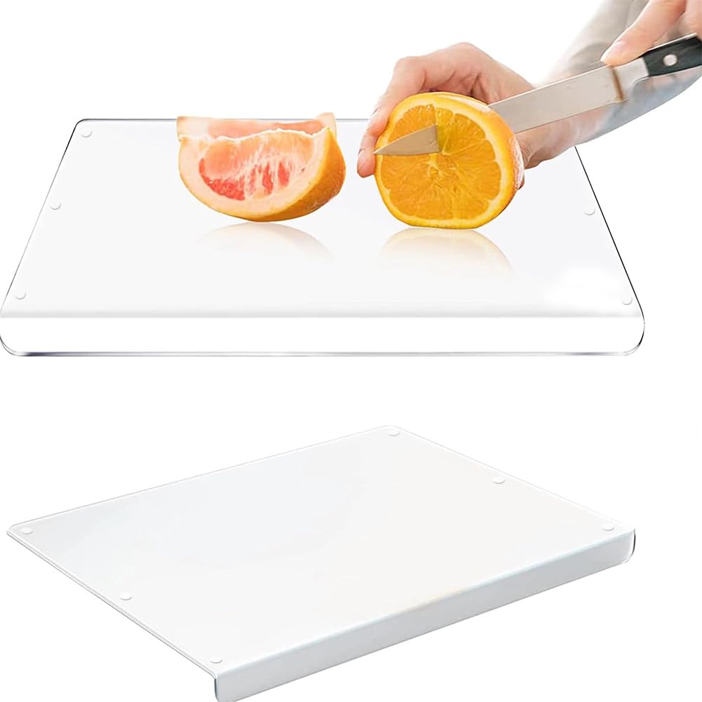 Tablas de cortar acrílicas, tabla de cortar acrílica, tabla de cortar transparente para encimera con labio, antideslizante, para protector de