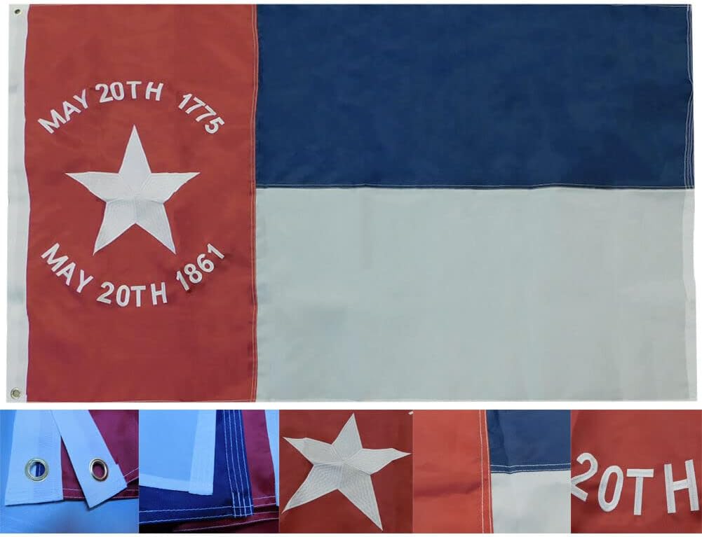 Premium Carolina 3’x5′ 210D Rough Tex -Last Nylon Embroidered Flag
