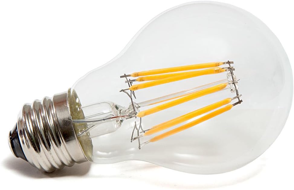 Brite Innovations Bombilla de filamento LED de ahorro de energía de 7 W, color blanco suave, 2700 K, reemplazo equivalente exacto a la bombilla