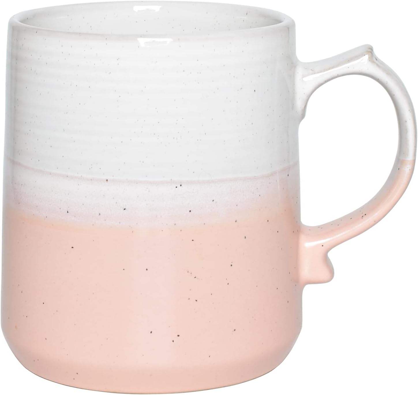 Bosmarlin Taza de café grande de cerámica, taza de té grande para la oficina y el hogar, apta para lavavajillas y microondas, 1 unidad (rosa, 1)