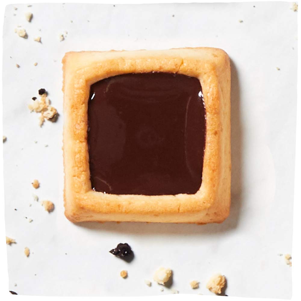 Michel et Augustin Cuadros de galletas de chocolate gourmet  Barras de galletas europeas envueltas individualmente  Chocolate negro y sal marina +