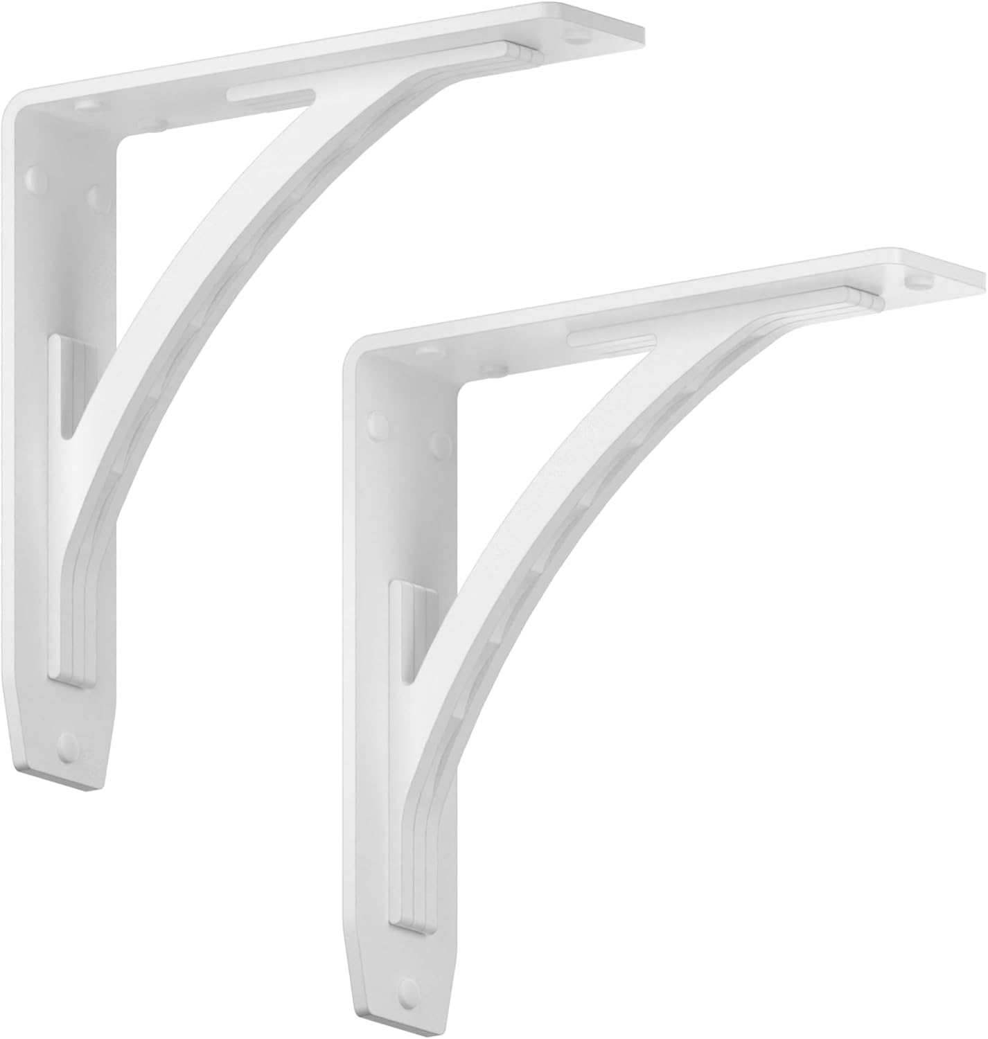 STARBY Designer – Soportes de metal resistentes para estantes (2 de cada uno), ménsulas de chimenea para repisas, soportes de estante y soportes de