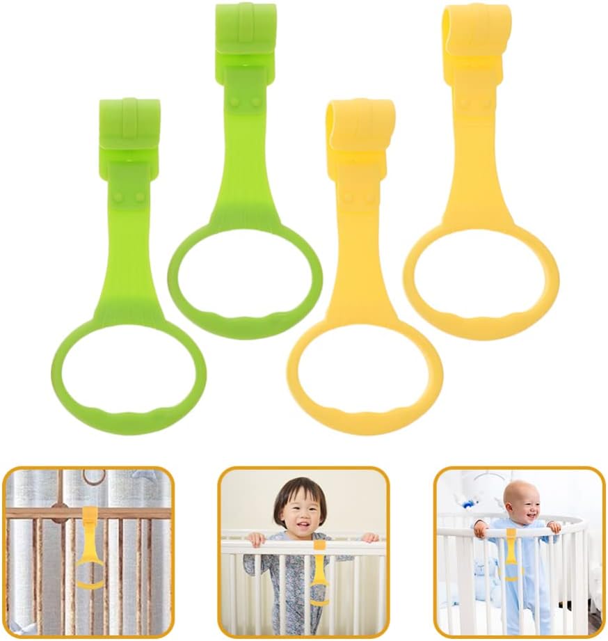 Toddmomy 4 anillos de pie para bebé, gimnasio, cuna de bebé, cama de bebé, anillos de pie para guardería, cuna de bebé, anillos para bebés, bebés,